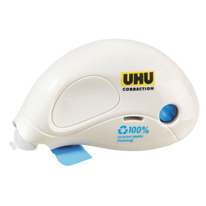 CORRETTORE A NASTRO ROLLER COMPACT CORRECTION 5MM X 10MT 80 RECYCLED UHU COD. 63521