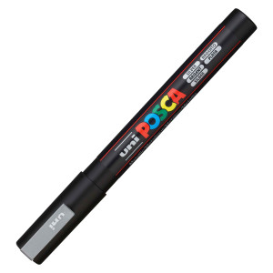 MARCATORE UNI POSCA PC3M P.FINE 0,9-1,3MM ARGENTO UNI MITSUBISHI COD. M PC3M ARG