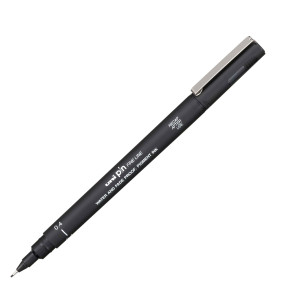 PIN FINELINER NERO PUNTA 0.4MM UNI MITSUBISHI COD. M PIN104 N CONFEZIONE DA 12