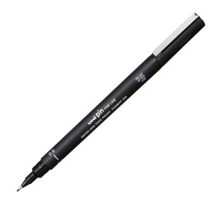 PIN FINELINER NERO PUNTA 0.6MM UNI MITSUBISHI COD. M PIN106 N CONFEZIONE DA 12