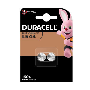 BLISTER 2 PILE ALCALINE DURACELL 1,5V 150MAH (LR44) COD. LR44/2