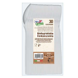 30 CUCCHIAINI AVORIO IN ESTABIO DOPLA GREEN ART. 03906 COD. 03906