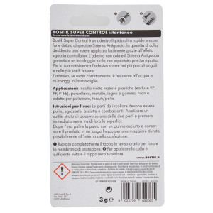 COLLA ISTANTANEA UNIVERSALE BOSTIK SUPER CONTROL 3G COD. D2738