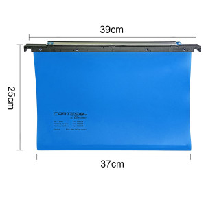 CARTELLA SOSPESA CASSETTO IN PP 39,5/U-3CM BLU 500/395 CARTESIO PP COD. 500/395 3-A3 CONFEZIONE DA 25