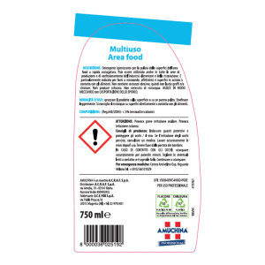 AMUCHINA IGIENIZZANTE MULTISUO AREA FOOD 750ML SENZA RISCIACQUO COD. 419767