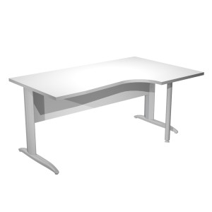 SCRIVANIA COMPACT DESTRO 160X60/80/100CM BIANCO FIANCHI VERN. CROMO EASY COD. 008K211-AR-3