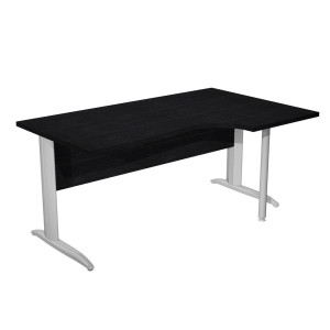 SCRIVANIA COMPACT DX 160X60/80/100CM NERO VENATO FRASSINO F. VERN. CROMO EASY COD. 008K211-AR-8