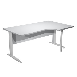 SCRIVANIA COMPACT DESTRO 160X60/80/100CM P. GRIGIO FIANCHI VERN. CROMO EASY COD. 008K211-AR-9