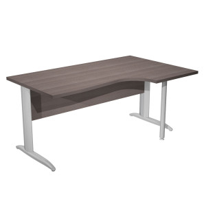 SCRIVANIA COMPACT DESTRO 160X60/80/100CM P. FRASSINO TOSC. F. VERN. CROMO EASY COD. 008K211/F/AR