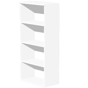 MOBILE ALTO A GIORNO 80X35CM H180CM BIANCO - EASY COD. 038+039 3-BIANCO