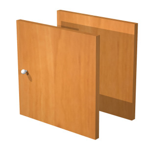COPPIA ANTINE NOCE CHIARO PER LIBRERIA RAINBOW COD. 2A MAXC/4