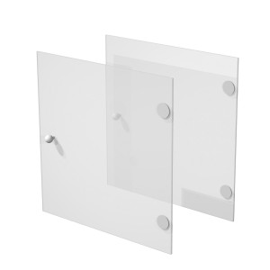 COPPIA ANTINE VETRO SATINATO PER LIBRERIA RAINBOW COD. 2A MAXC/G