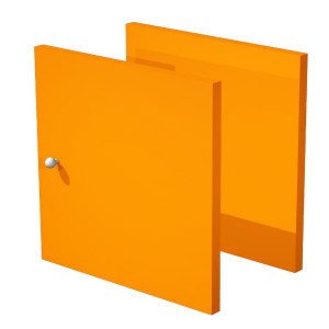 COPPIA ANTINE ARANCIO PER LIBRERIA RAINBOW COD. 2A MAXC/O