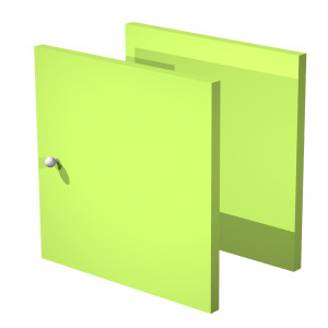 COPPIA ANTINE VERDE NEON PER LIBRERIA RAINBOW COD. 2A MAXC/V