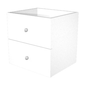 CASSETTIERA 2CASS. BIANCO PER LIBRERIA RAINBOW COD. 2C MAXC/3