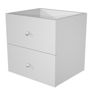 CASSETTIERA 2CASS. GRIGIO ALLUMINIO PER LIBRERIA RAINBOW COD. 2C MAXC/5