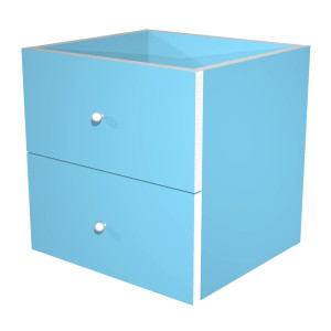 CASSETTIERA 2CASS. AZZURRO PER LIBRERIA RAINBOW COD. 2C MAXC/A