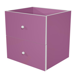 CASSETTIERA 2CASS. VIOLA PER LIBRERIA RAINBOW COD. 2C MAXC/S