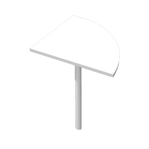 ANGOLARE 90  BIANCO + GAMBA SUPPORTO X SCRIVANIE EASY COD. 313+60011 3-BIANCO