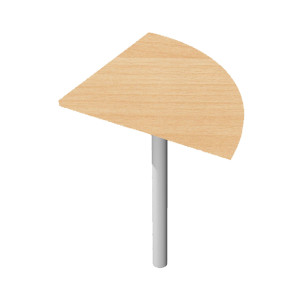 ANGOLARE 90  FAGGIO + GAMBA SUPPORTO X SCRIVANIE EASY COD. 313+60011 6-FAGGIO