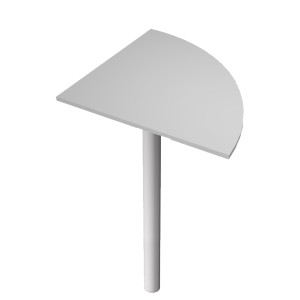 ANGOLARE 90  GRIGIO + GAMBA SUPPORTO X SCRIVANIE EASY COD. 313+60011 9-GRIGIO