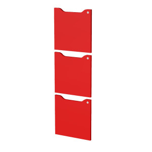 SET 3 ANTE C/SERRATURA ROSSO PER CASELLARI MAXI RAINBOW COD. 3AMAXM-R