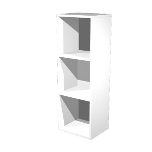 LIBRERIA 3 CASELLE 35,9X29,2CM-H103,9CM BIANCO - RAINBOW COD. 3MAXC/3