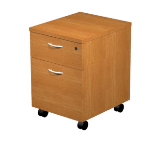 CASSETTIERA 1 CASS.+1 CLASSIF. CON RUOTE NOCE CHIARO - EASY