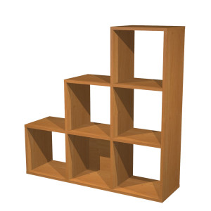 LIBRERIA 6 CASELLE A SCALARE 104X29,2CM-H103,9CM NOCE CHIARO - RAINBOW COD. 6DMAXC/4