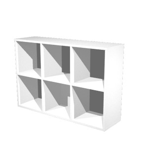 LIBRERIA 6 CASELLE 104X29,2CM-H69,8CM BIANCO - RAINBOW COD. 6MAXC/3