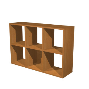 LIBRERIA 6 CASELLE 104X29,2CM-H69,8CM NOCE CHIARO - RAINBOW COD. 6MAXC/4