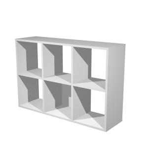 LIBRERIA 6 CASELLE 104X29,2CM-H69,8CM GRIGIO ALLUMINIO - RAINBOW COD. 6MAXC/5
