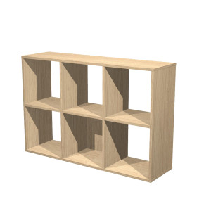LIBRERIA 6 CASELLE 104X29,2CM-H69,8CM ROVERE - RAINBOW COD. 6MAXC/C
