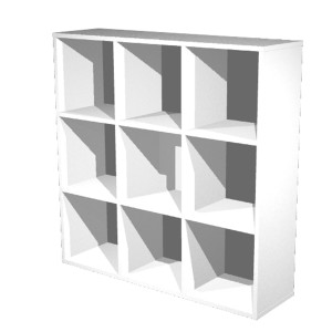 LIBRERIA 9 CASELLE 104X29,2CM-H103,9CM BIANCO - RAINBOW COD. 9MAXC/3