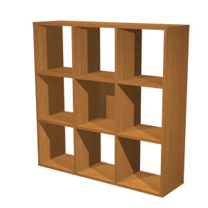 LIBRERIA 9 CASELLE 104X29,2CM-H103,9CM NOCE CHIARO- RAINBOW COD. 9MAXC/4