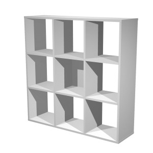 LIBRERIA 9 CASELLE 104X29,2CM-H103,9CM GRIGIO ALLUMINIO - RAINBOW COD. 9MAXC/5
