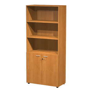 ARMADIO MODULARE A 2 ANTE BASSE 90X45,8CM - H200CM NOCE CHIARO