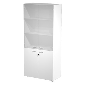 ARMADIO MODULARE A 2+2 ANTE 90X45,8CM - H200CM BIANCO