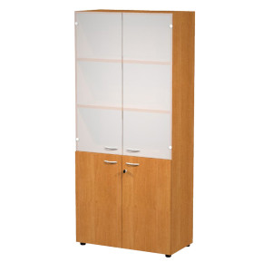 ARMADIO MODULARE A 2+2 ANTE 90X45,8CM - H200CM NOCE CHIARO