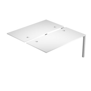 POSTAZIONE DOPPIA AGGIUNTIVA PER SCRIVANIE 120X168CM BIANCO - AGORA'