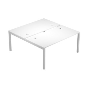 SCRIVANIA A 2 POSTAZIONI CONTRAP.120X168CM BIANCO - AGORA'