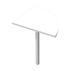 ANGOLARE 90Â° BIANCO + GAMBA SUPPORTO X SCRIVANIE MINERVA
