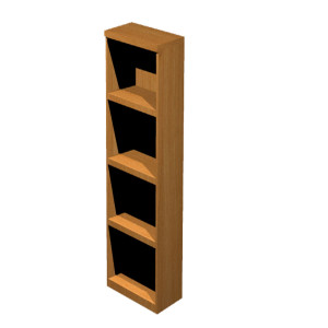 LIBRERIA ALTA A GIORNO 40X32CM - H196CM NOCE CHIARO COD. LALTL40_4
