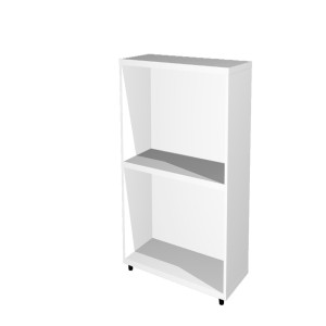 LIBRERIA BASSA A GIORNO 40X32CM - H81,5CM BIANCO COD. LBASL40_3