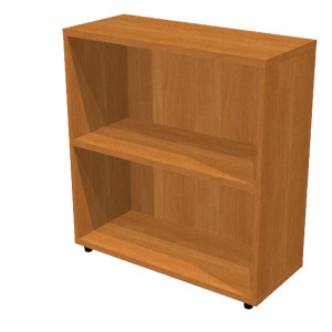 LIBRERIA BASSA A GIORNO 76X32CM - H81,5CM NOCE CHIARO COD. LBASL76_4