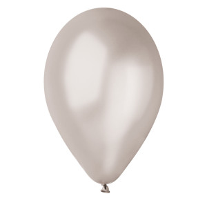 BUSTA 16 PALLONCINI D26CM METAL ARGENTO BIG PARTY COD. 72191