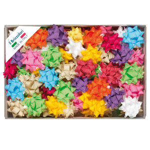 100 STELLE RAFIA SINTETICA 6802 14MM ASSORTIMENTO PRIMAVERA BRIZZOLARI COD. 01003499