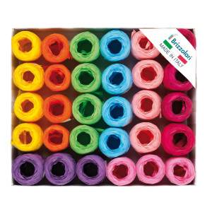 30 OVINE RAFIA SINTETICA 6802 5MMX20MT ASSORTIMENTO PRIMAVERA BRIZZOLARI COD. 01003599