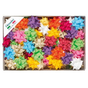 70 STELLE RAFIA SINTETICA 6802 19MM ASSORTIMENTO PRIMAVERA BRIZZOLARI COD. 01178699