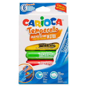 ASTUCCIO 6 TEMPERE TEMPERELLO COLORI ASSORTITI CARIOCA COD. 42739